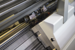 Computerized knitting machines in textile factory